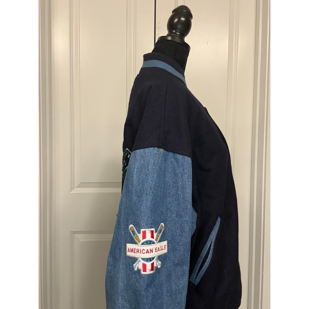 Vintage American Eagle Outfitters Varsity Jacket Embroidered streetwear Large - Picture 2 of 9